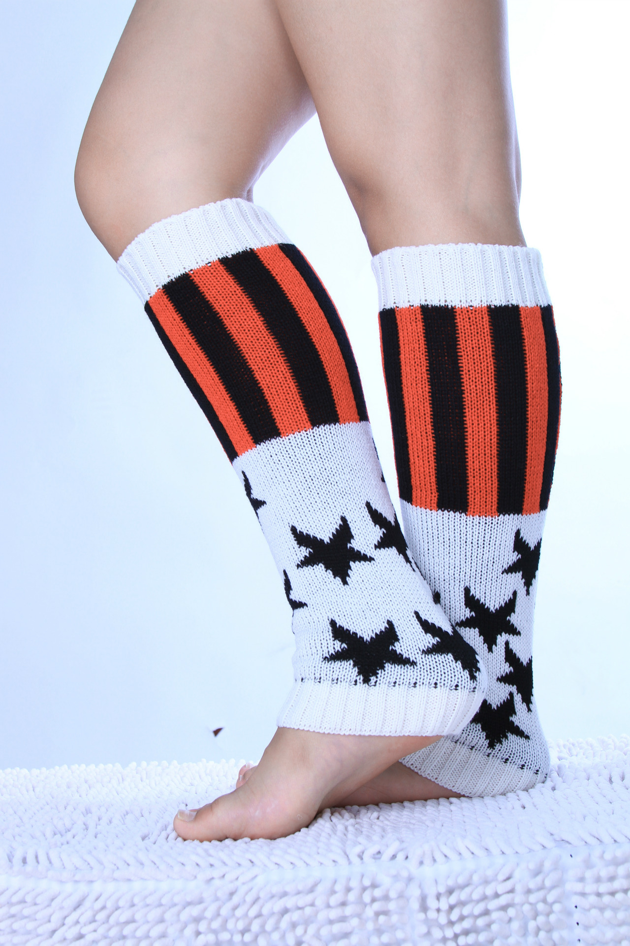 Wool Socks Male Stars Stripes American Flag Knitted Thermal Boots Socks